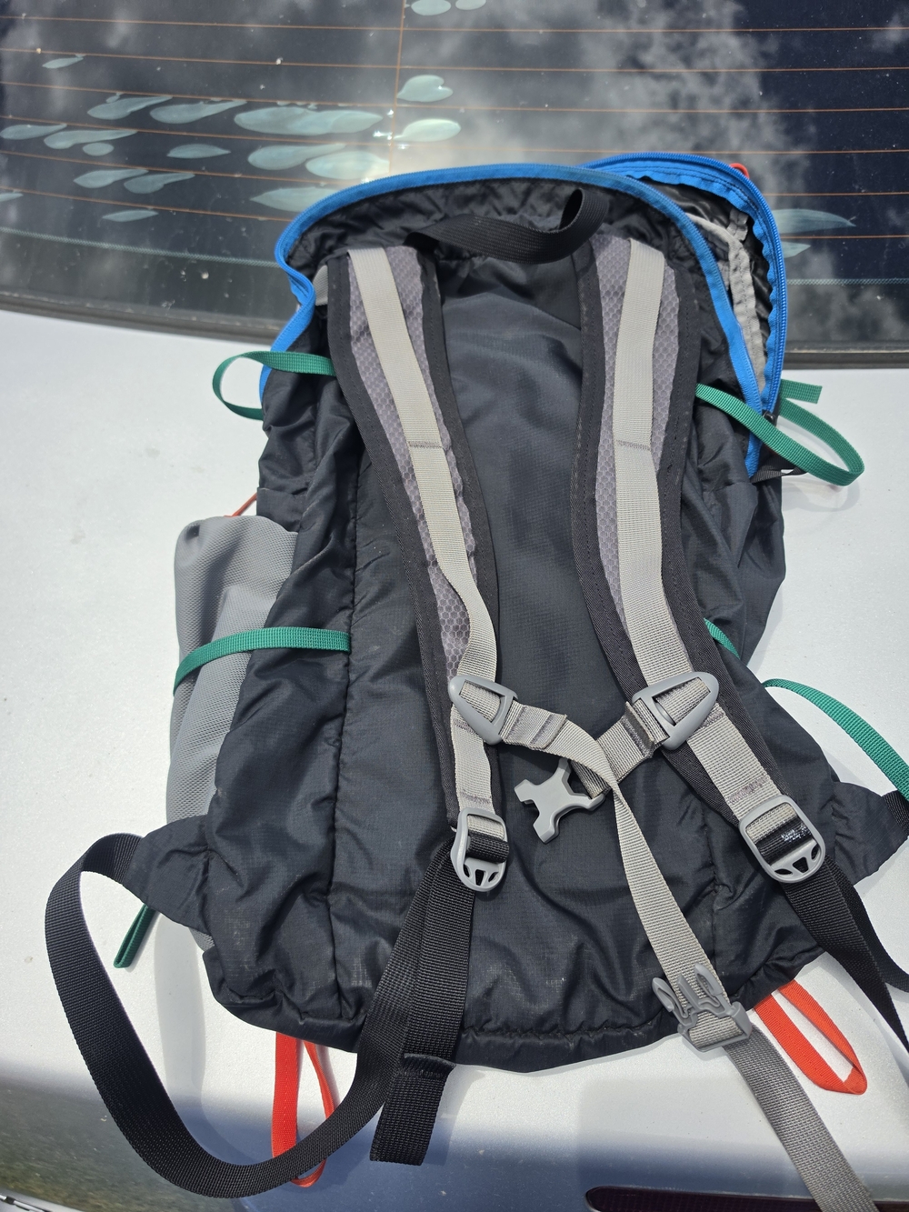 Men's Black and Blue Outdoor Backpack - Lightweight Daypack